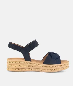 Gabor Pretty Navy Wedge Sandals