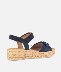 Gabor Pretty Navy Wedge Sandals