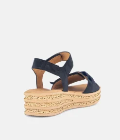Gabor Pretty Navy Wedge Sandals