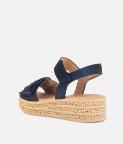 Gabor Pretty Navy Wedge Sandals