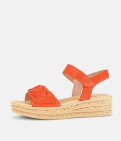 Gabor Pretty Orange Wedge Sandals