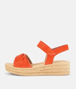 Gabor Pretty Orange Wedge Sandals