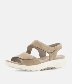 Gabor Sporty Beige Rolling Soft Walking Sandals