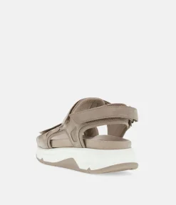 Gabor Sporty Beige Rolling Soft Walking Sandals