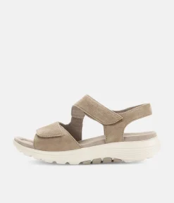Gabor Sporty Beige Rolling Soft Walking Sandals