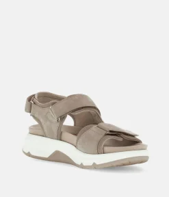 Gabor Sporty Beige Rolling Soft Walking Sandals