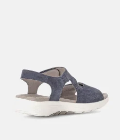 Gabor Sporty Blue Rolling Soft Walking Sandals