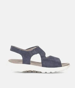 Gabor Sporty Blue Rolling Soft Walking Sandals