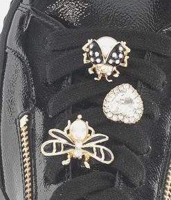 Gabor Sporty Luxe Black Patent Sneaker