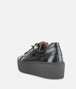 Gabor Sporty Luxe Black Patent Sneaker