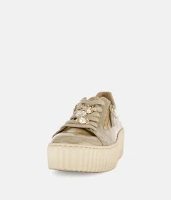 Gabor Sporty Luxe Caramel Patent Sneaker