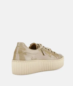 Gabor Sporty Luxe Caramel Patent Sneaker