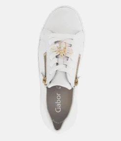 Gabor Sporty Luxe White Bumblebee Sneaker