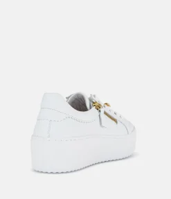 Gabor Sporty Luxe White Bumblebee Sneaker
