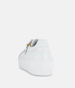 Gabor Sporty Luxe White Bumblebee Sneaker