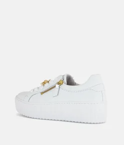 Gabor Sporty Luxe White Bumblebee Sneaker