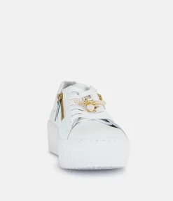 Gabor Sporty Luxe White Bumblebee Sneaker