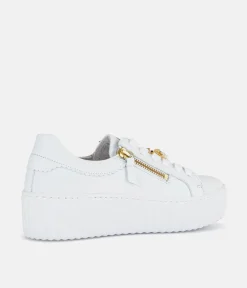 Gabor Sporty Luxe White Bumblebee Sneaker