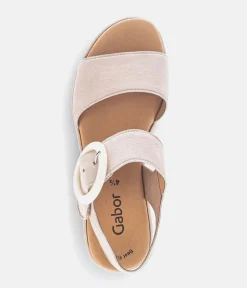 Gabor Stylish Beige Wedge Sandals