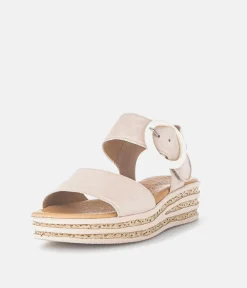 Gabor Stylish Beige Wedge Sandals