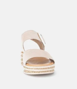 Gabor Stylish Beige Wedge Sandals