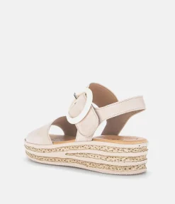 Gabor Stylish Beige Wedge Sandals