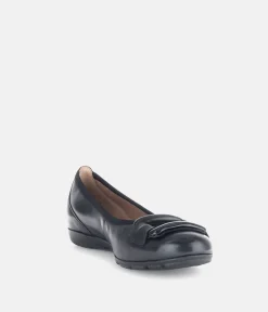 Gabor Stylish Black Buckle Flats