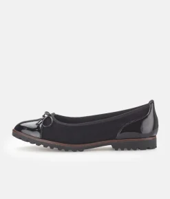 Gabor Stylish Black Patent/Suede Ballerinas