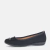 Gabor Stylish Black Suede Buckle Flats