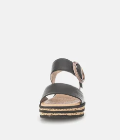 Gabor Stylish Black Wedge Sandals