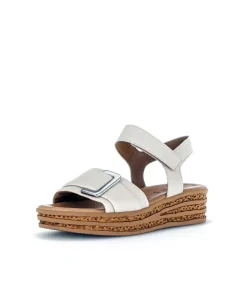 Gabor Stylish Cream Cork Wedge Sandals