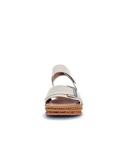 Gabor Stylish Cream Cork Wedge Sandals