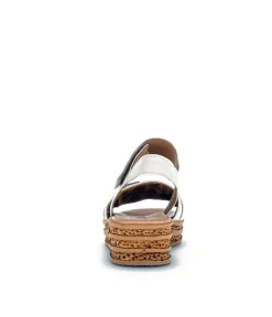 Gabor Stylish Cream Cork Wedge Sandals