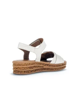 Gabor Stylish Cream Cork Wedge Sandals