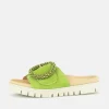 Gabor Stylish Green Suede Mule Sandals