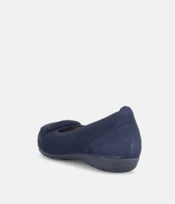 Gabor Stylish Navy Buckle Flats