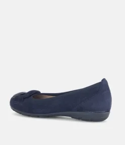 Gabor Stylish Navy Buckle Flats