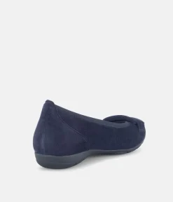 Gabor Stylish Navy Buckle Flats