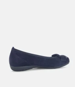 Gabor Stylish Navy Buckle Flats
