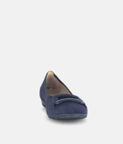 Gabor Stylish Navy Buckle Flats