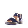 Gabor Stylish Navy Cork Wedge Sandals