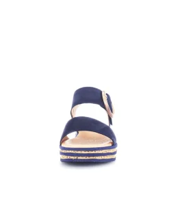 Gabor Stylish Navy Cork Wedge Sandals