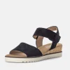 Gabor Stylish Navy Suede Wedge Sandals