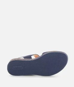 Gabor Stylish Navy Wedge Sandals