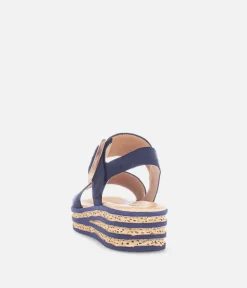Gabor Stylish Navy Wedge Sandals