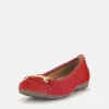 Gabor Stylish Red Suede Ballet Flats