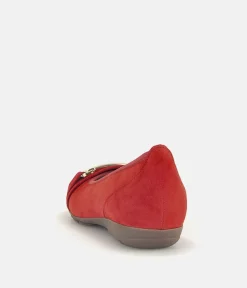 Gabor Stylish Red Suede Ballet Flats