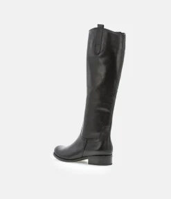 Gabor Stylish Slim Fit Long Black Leather Boots