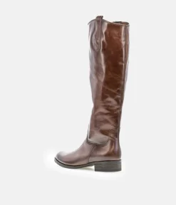 Gabor Stylish Slim Fit Long Brown Leather Boots