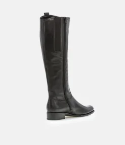 Gabor Stylish Slim Fit Long Black Leather Boots